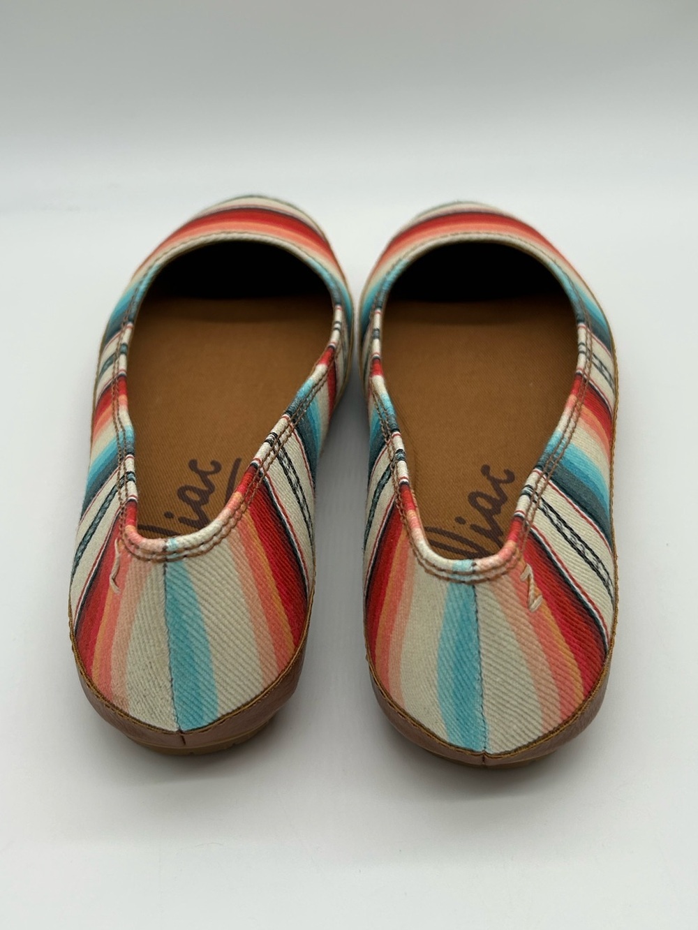 Zodiac Dawn Serape Stripe Ballet Flats Women’s Size 7M Colorful Southwestern NWB - Picture 7 of 9
